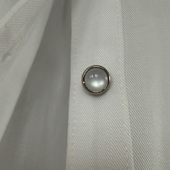 Women's White Oversized Button-Down Shirt - Picture 3 of 8